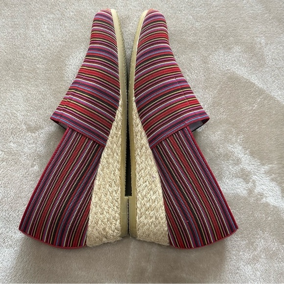 SAS Becky Slip On Wedge Multi Colored Stripe Size 8W - Picture 6 of 10